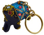 Porte-clés en laque (chameau, 1 pouce, bleu)