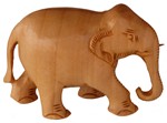 Statuette bois, éléphant (sculp. sur bois, 2 pouces)