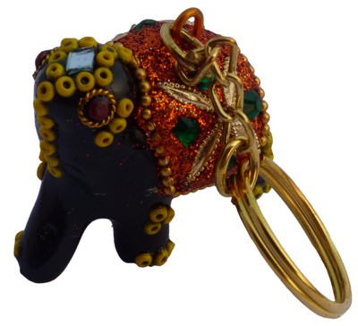 Porte-clés en laque (chameau, 1 pouce, orange)