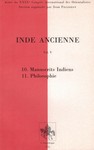 Inde ancienne, volume 5 (manuscrits indiens, philosophie) [OCCASION]