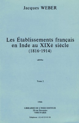 Etablissements français en Inde au XIXe siècle (volume 2)