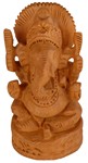 Statuette bois, Ganesh (sculp. sur bois, 4 pouces)