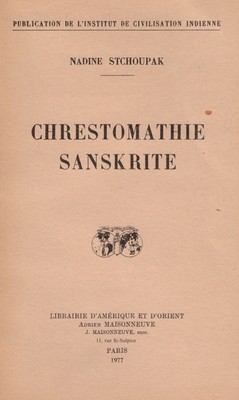 [Sanskrit] Chrestomathie sanskrite (recueil d'exercices)