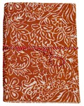 Cahier, couverture tissu et motif floral (18x13, marron)