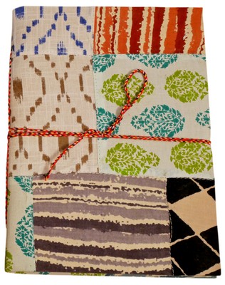 Cahier, couverture patchwork textile (25x18, multicolore)