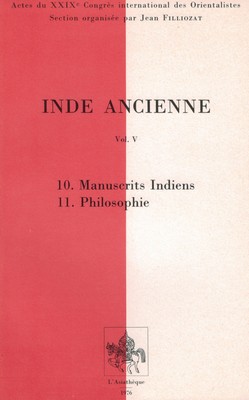 Inde ancienne, volume 5 (manuscrits indiens, philosophie) [OCCASION]