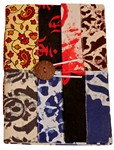 Cahier, couverture patchwork textile (18x13, multicolore)