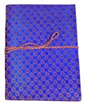Cahier, couverture en brocart (20x15, bleu)