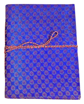 Cahier, couverture en brocart (20x15, bleu)