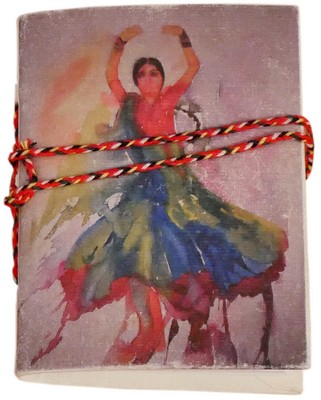 Cahier, motif danseuse indienne (10x8)