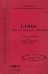 L'Inde dans les sciences sociales (recueil de colloque) [OCCASION]
